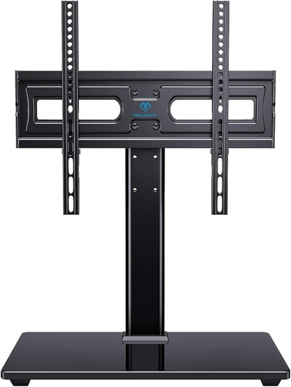 PERLESMITH Universal Swivel TV Stand Legs for 32-65 inch TVs up to 88lbs, Height Adjustable Table Top Stand Base, Television Mount Stands with Tempered Glass Base, Universal VESA 400x400mm, PSTVS17