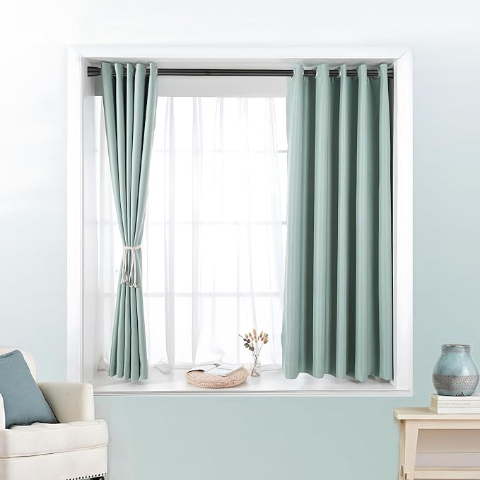 MEXAU 1 Pack Black Shower Curtain Rod 16 To 26 Inch Tension Shower Rod For Bathroom 7/8" Adjustable Spring Curtain Rod No Drilling Spring Rod Black Tension Curtain Rods for Windows Doorway Closet