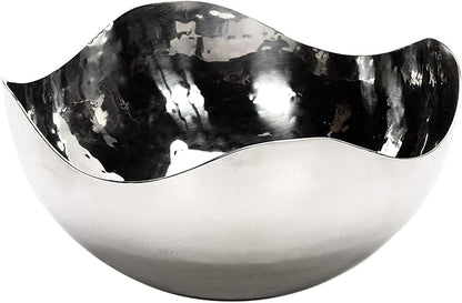 Hosley 5.75 Inch Diameter Silver Finish Metal Bowl, Ideal for Potpourri, LED Candles, Weddings, Special Events, Center Pieces, Craft. Use Decor to Coordinate O3