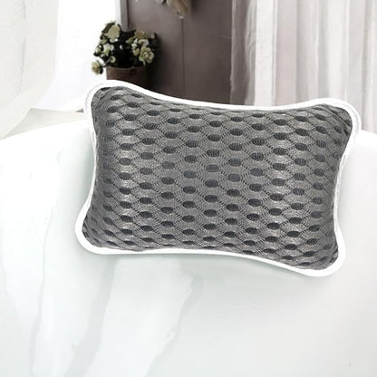 Luxury Bath Pillows for Tub, Slip Resistant Waterproof Bath Pillows for Tub Neck and Back Support with 2 Strong Suction Cups, Relaxing Spa Essentials (Dark Grey)