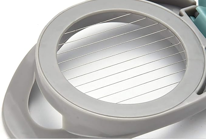 Egg Slicer for Hard Boiled Eggs Cutter with Stainless Steel Wire Dishwasher Safe (Green)