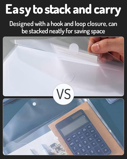 Forvencer Binder Pocket, 36 Pack Super Heavyweight Poly Binder Pocket with Tight Closure, Binder Folders Side Loading, 3 Ring Binder Pocket, Binder Dividers with Pockets, Letter Size, Clear