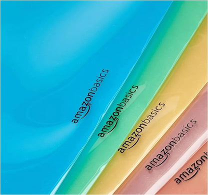 Amazon Basics 5-Tab Dividers for 3 Ring Binder, Two Pocket, Letter Size, Assorted Colors, 15 Count (Pack of 2)