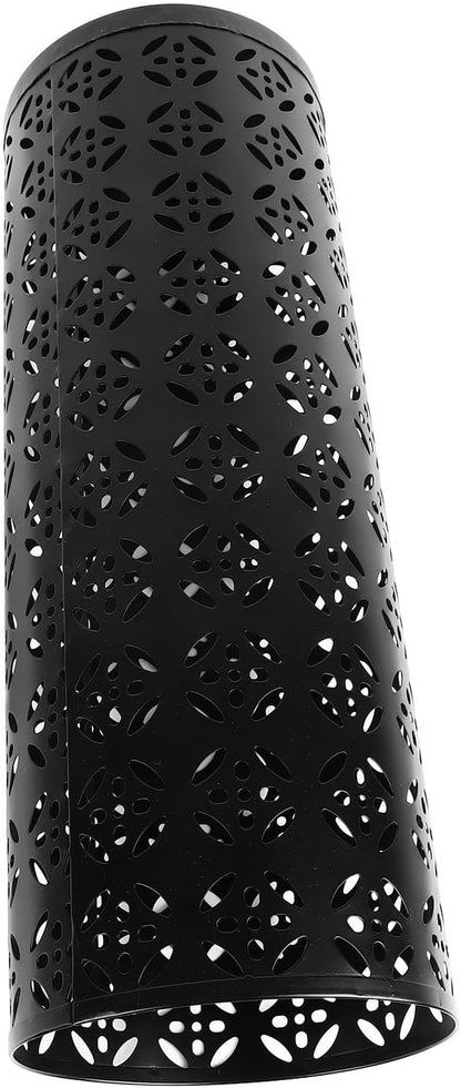 Zerodis Large Round Hollow Design Metal Umbrella Holder, Stylish Gold Finish Steel Umbrella Stand for Entryway, Home Office, and Outdoor Use (M)