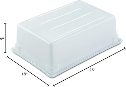 Rubbermaid Commercial Products Food Storage Box/Tote for Restaurant/Kitchen/Cafeteria, 12.5 Gallon, White