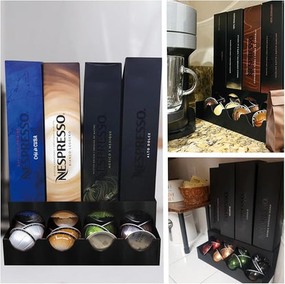 Nespresso Vertuo Pod Dispenser,Nespresso Pods Holder, Dispenses 4 Coffee Flavors (40 Vertuo Capsules),Nespresso Vertuo Pod Holder, Nespresso Pod Holder for Coffee Capsules（Holder only）