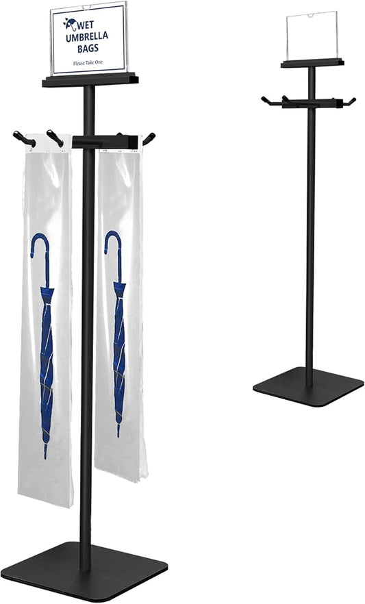 Montex Wet Umbrella Stand with Free 200 Plastic Umbrella Bags and Holder