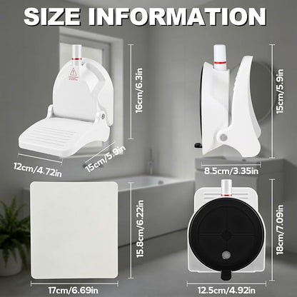 Multi-Purpose Suction Cup Foot Rest for Shower,No-Drill Foldable Anti-Slip Shower Foot Rest,Shower Step for Shaving Legs with Powerful Suction Cups,Supports Pregnant Women/Elder/Those with Back Pain