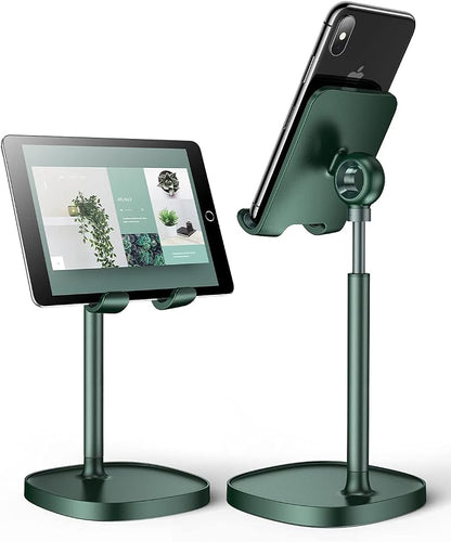 LISEN Green Office Accessories and Decor, Green Phone Stand Computer Office Fun Desk Accessories Bathroom Essentials Desk Accessories for Kindle Stand Moms Gift Birthday Decorations 4-10 inch