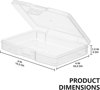 novelinks Transparent 4" x 6" Photo Storage Boxes - Photo Organizer Cases Photo Keeper Picture Storage Containers Box for Photos - 24 PACK (Clear)