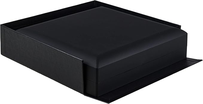 Allure - 2 Pack, Large Necklace Boxes With LED Light, Square Shaped, Elegant Diamond Necklace Case, For Unique Proposal, Engagement Or Wedding, 2 Pack, Black Velvet Interior Jewelry Display Gift Box.