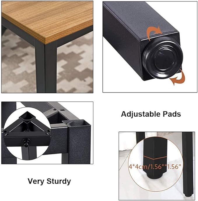BIBOC Computer Desk Computer Table/Dining Table Meeting Desk 30X60 inch Desk,Modern Simple Style Desk,Office Desk Sturdy Writing Workstation for Home Office-Walnut