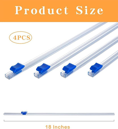 Plastic Wrap Cutter Slide Cutter - 4 pcs Self-Adhesive Fit 18" Roll Plastic Wrap Slide Cutter for Foil Wax Paper Parchment Paper - Slide Cutter Replacement Fit Most Brands Wrap Dispenser