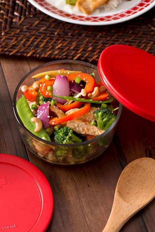 Pyrex Simply Store (8-Pack) Glass Food Storage Containers Set, (1, 2, 4 & 7 Cup) Meal Prep Containers With BPA-Free Lids, Dishwasher & Microwave Safe