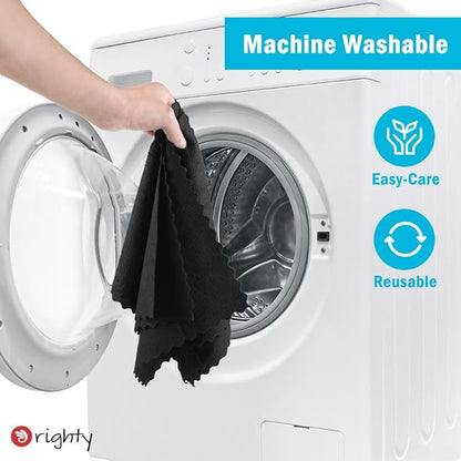 Orighty Microfiber Cleaning Cloth, 800 Pack Highly Absorbent Cleaning Rags, Household Cleaning Supplies, Reusable Microfiber Towels Lint Free Cloths for House, Kitchen, Car Care, 12x11 inch, Black