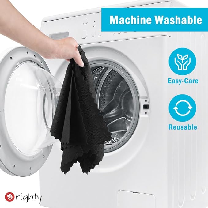 Orighty Microfiber Cleaning Cloth Bulk, 150 Pack Shop Towels, Reusable Cleaning Rags, Lint Free Microfiber Towels for Cars, Home & Kitchen, 12x12 Inch, Black