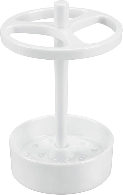 iDesign - 19814 Franklin BPA-Free Plastic XL Toothbrush Stand, 3.75" x 3.75" x 5.75", White