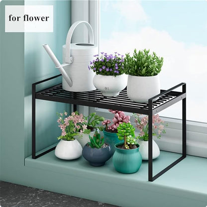 Cabinet Shelf, 13" Kitchen Counter Shelf, Metal Wire Stackable Cupboard Spice Rack, Space Saving Countertop Orgainzer and Storage Rack Shelves for Kitchen Pantry Bathroom