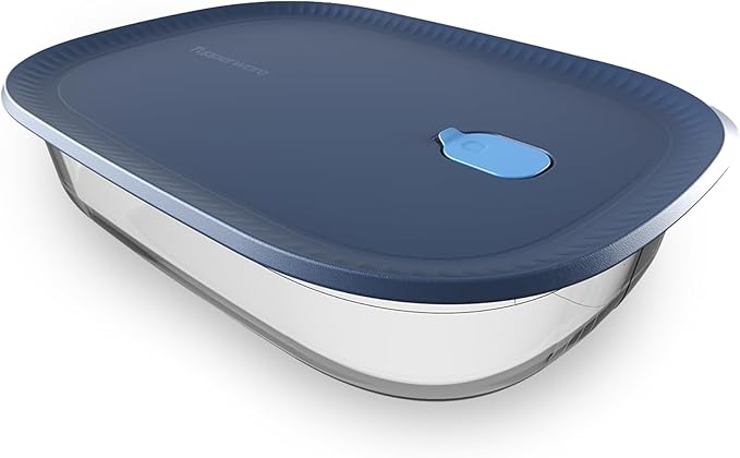 Tupperware Voila Glass XL Rectangular Food Storage – Airtight Baking Dish, 3.2 qt / 3 L