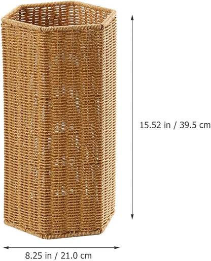 ABOOFAN Rattan Umbrella Stand Umbrella Holder Woven Umbrella Stand Basket Sturdy, Walking Sticks, Canes, Entryway, Mudroom, Office