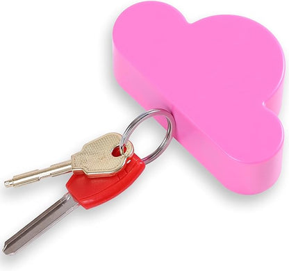 Meyerascal Pink Cloud Magnetic Key Holder for Wall, Strong Magnetic to Securely Hang Multiple Keys and Keychain, Novelty Cute Home Decorations, Easy to Install and Convenient to Use. (Pink)