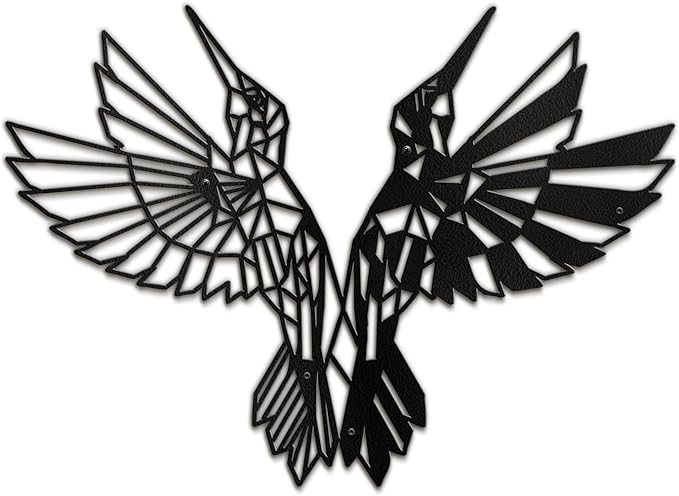 SIGNLEADER Metal Wall Art Decor Birds Dance Modern Abstract Wall Sculpture Hangings Home Decoration for Living Room, Bedroom, Bathroom, Kitchen, Outdoor - 30" Black