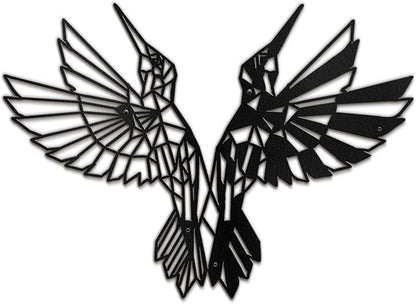 SIGNLEADER Metal Wall Art Decor Birds Dance Modern Abstract Wall Sculpture Hangings Home Decoration for Living Room, Bedroom, Bathroom, Kitchen, Outdoor - 30" Black