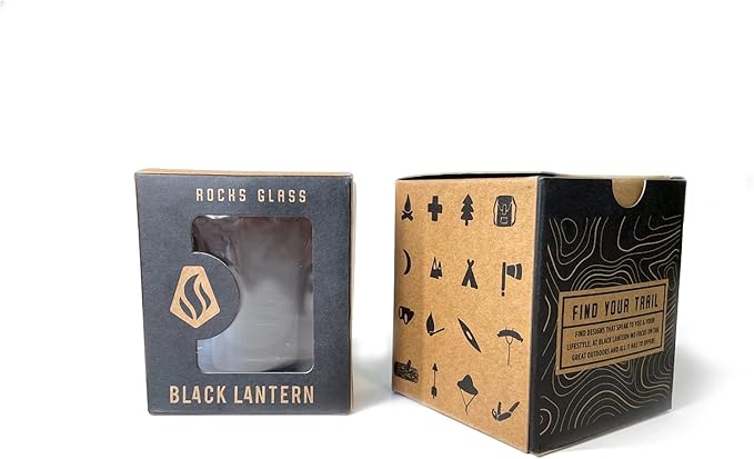 Double Exposure Bird Whiskey Glasses – Set of 2 by Black Lantern | 11oz Tumblers with Black Bird & Mountain Forest Design