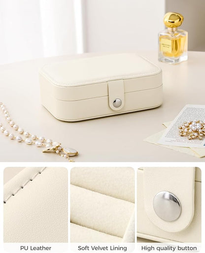 CASEGRACE Jewelry Box For Women Portable Travel Jewelry Case for Necklace Earring Rings Jewelry Holder Case Gift Box Girls