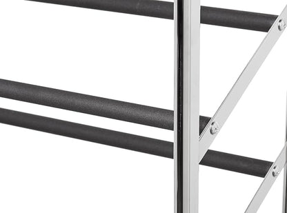 Amazon Basics 50-Pair Shoe Rack Organizer, Chrome, 35.8 x 14.6 x 59.5 inches