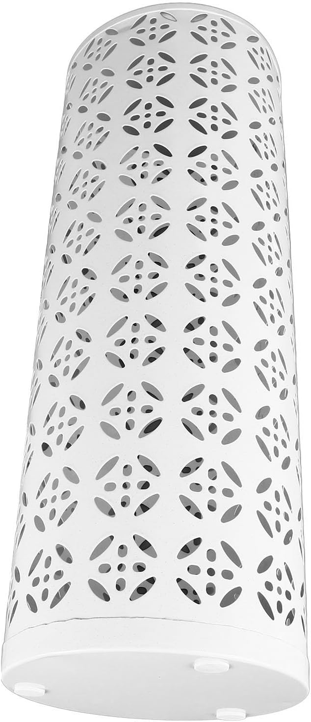 Zerodis Large Round Hollow Design Metal Umbrella Holder, Stylish Gold Finish Steel Umbrella Stand for Entryway, Home Office, and Outdoor Use (M)