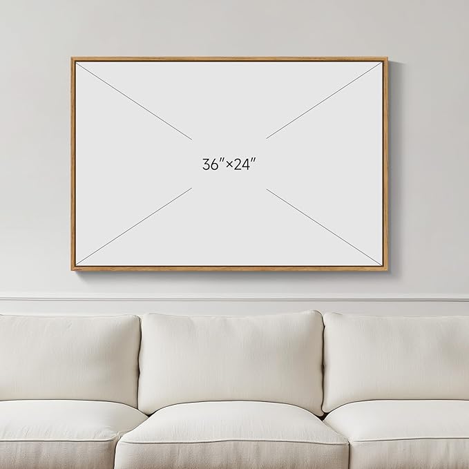 Framed Netural Abstract Wall Art, Modern Black and Beige Canvas Prints Paintings Artwork for Walls, Contemporary Minimalist Handwritten Lines Pictures for Dining Bedroom Hallway Wall Decor 36x24 In