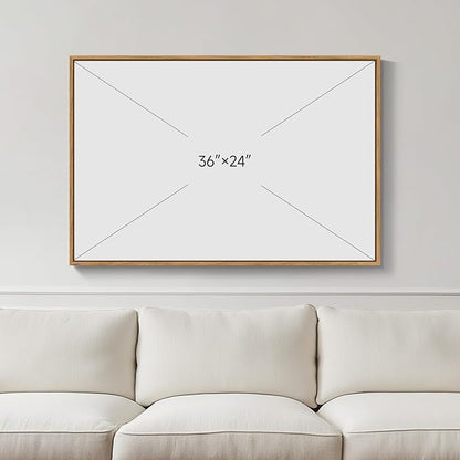 Framed Netural Abstract Wall Art, Modern Black and Beige Canvas Prints Paintings Artwork for Walls, Contemporary Minimalist Handwritten Lines Pictures for Dining Bedroom Hallway Wall Decor 36x24 In