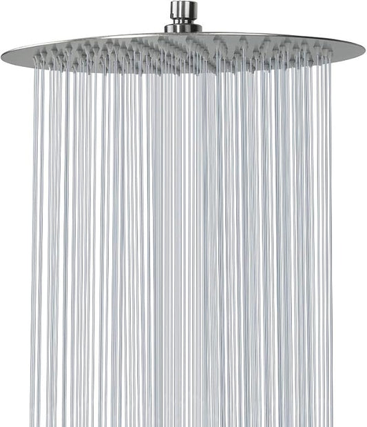 NearMoon Rain Shower Head, Ultra-Thin Design-Pressure Boosting, Awesome Some Experience, High Flow Stainless Steel Rainfall Head (12 Inch, Brushed Nickel)