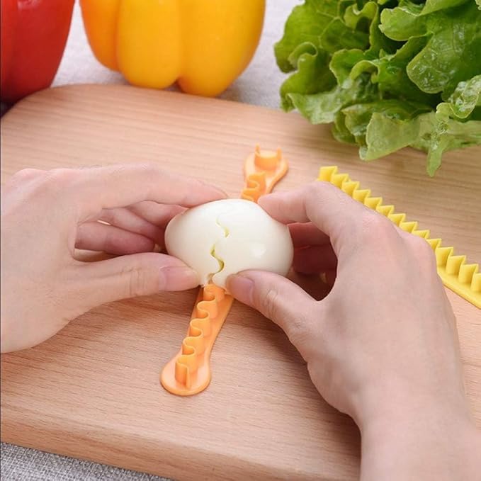 Decorative Egg Flower Cutter – Cute Boiled Egg Slicer for Bento Box & Creative Meals, Flower Shape Kitchen Food Shaper for Kids and Adults, 2Pcs