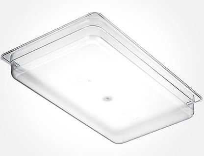 CURTA 6 Pack NSF Food Pans, Full Size 2 1/2 Inch Deep, Commercial Polycarbonate Plastic Clear Freezer-Safe