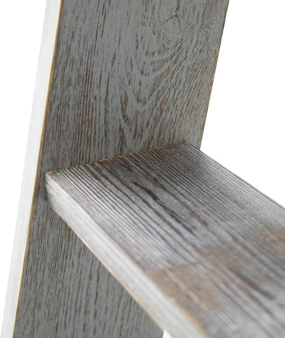 Honest Blanket Ladders for The Living Room, 5-Tier Blanket Holder, Wall-Leaning Blanket Rack, Ladder Shelves, Wooden Quilt Ladder, Farmhouse Decor, Grey