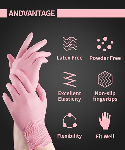PROMEDIX P Nitrile Disposable Gloves,4mil-100 Count,Gloves Disposable Latex Free,Powder Free for Cooking,Household,Food safe