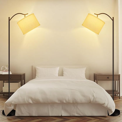 BoostArea Floor Lamp for Living Room,Arc Floor Lamp with Remote Control,Stepless Dimmable Brightness & Colors Temperature 2700k-6500k,Modern Standing Lamp for Bedroom Study Room Office,White
