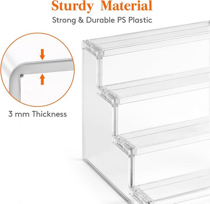 Lifewit Perfume Organizer, Bedroom Decor, Cologne Cupcake Stand, Tool-Free Assembly, Makeup Display Shelf for Vanity Bathroom Counter Storage, Clear, 23 cm/9", 2 Pcs