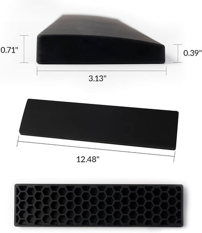 Keychron 12.48" Silicone Wrist Rest for 75% Compact Mechanical Keyboards, Ergonomic Palm Support with Full Honeycomb Non-Slip Base, Compatible with K2/K2 Pro/K2 Max/K2 HE/K6/K6 Pro/K6 HE