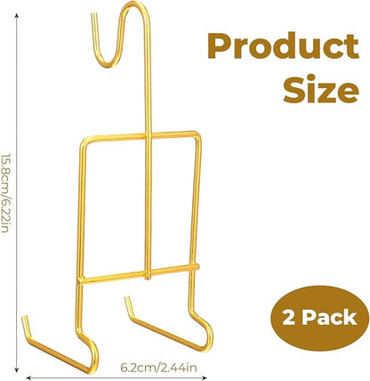 2 Pcs Tea Cup and Saucer Display Stand Metal Saucer Organizer Plate Coffee Mug Hanger Stand Tray Easel Holder Storage Rack for Afternoon Tea Party