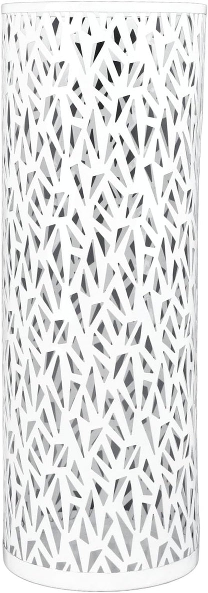 Umbrella Stand Rack for Entryway Metal Hollowed Freestanding Round Umbrella Holder Organizer Bin for Home Hotel Office Decor (Medium)