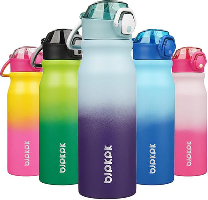 BJPKPK Stainless Steel Insulated Water Bottle with Straw Lid 25oz Reusable Metal Thermal Flask Bottles Keep Cold and Hot,Ocean Dream
