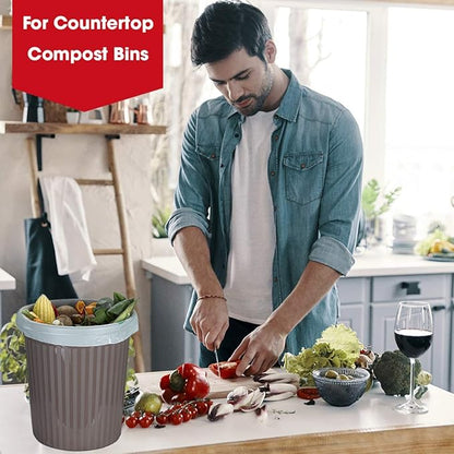 Compost Bags, Compostable Trash Bags 3 Gallon Compostable Bags 300 Count Small Compost Bags for Countertop bin Extra Thick 0.71 Mil. ASTM D6400 Certified By BPI and TÜV AUSTRIA (3 Gallon, 300 Units)