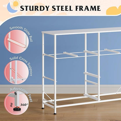 WLIVE Dresser for Bedroom with 8 Drawers, Wide Fabric Dresser for Storage and Organization, Bedroom Dressers, Chest of Drawers for Living Room, Closet, Hallway, Purple