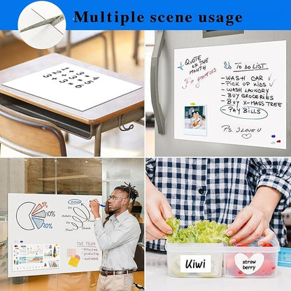 Magnetic Whiteboard Contact Paper, 36" x 47" Stick on Magnetic Dry Erase White Board Sticker on Wall, Easy to Write for Drawing, School, Office, Kitchen Fridge