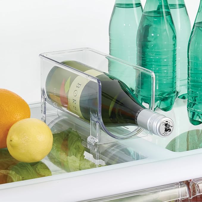 iDesign Stackable Bottle Holder for Water or Wine Bottles– Clear