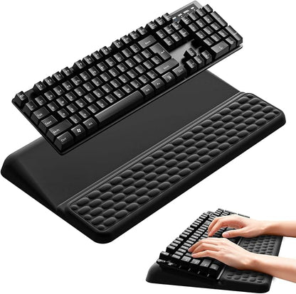 Computer Keyboard Wrist Rest, Wrist Rest for Computer Keyboard, Two Adjustable Keyboard Angles, Slow Rebound Comfortable Foam and Skin-Friendly Fabric. Suitable for Office, Gaming, and Home