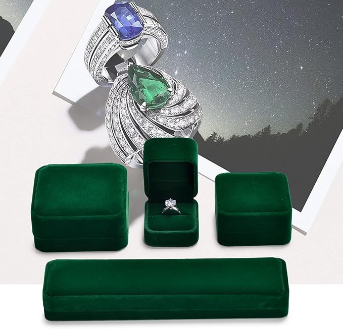Green Small Proposal Ring Box Jewelry Gift Box for Ring Jewelry Gift Box for Engagement,Proposal